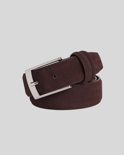 Suede Belt - Dark Brown