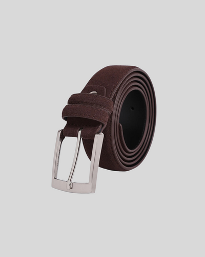 Suede Belt - Dark Brown