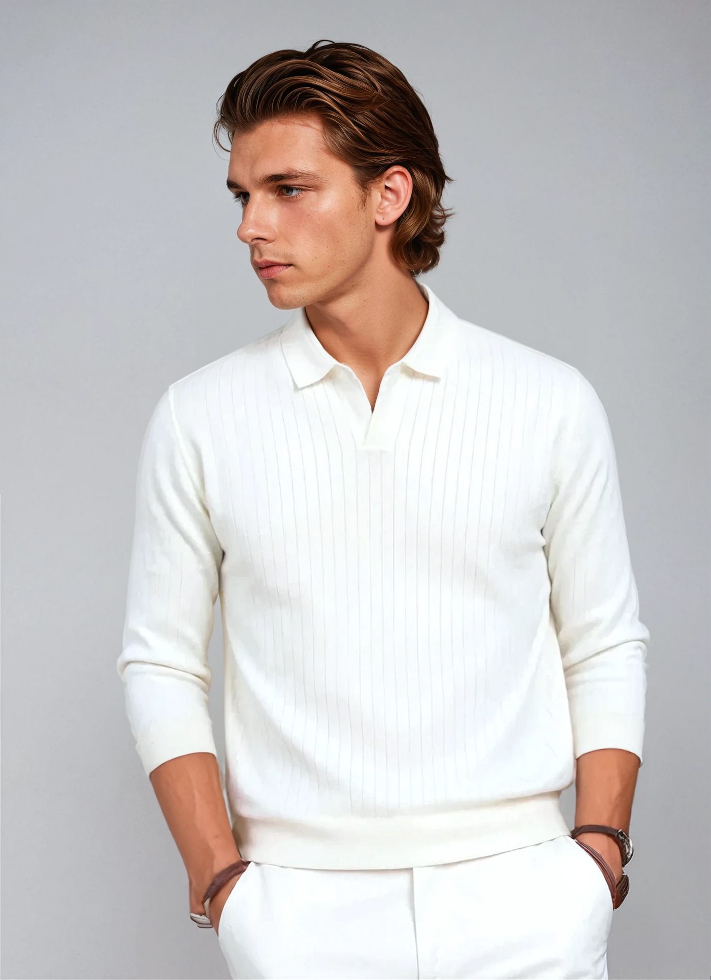 Striped Polo with Long Sleeves - Sophie New York