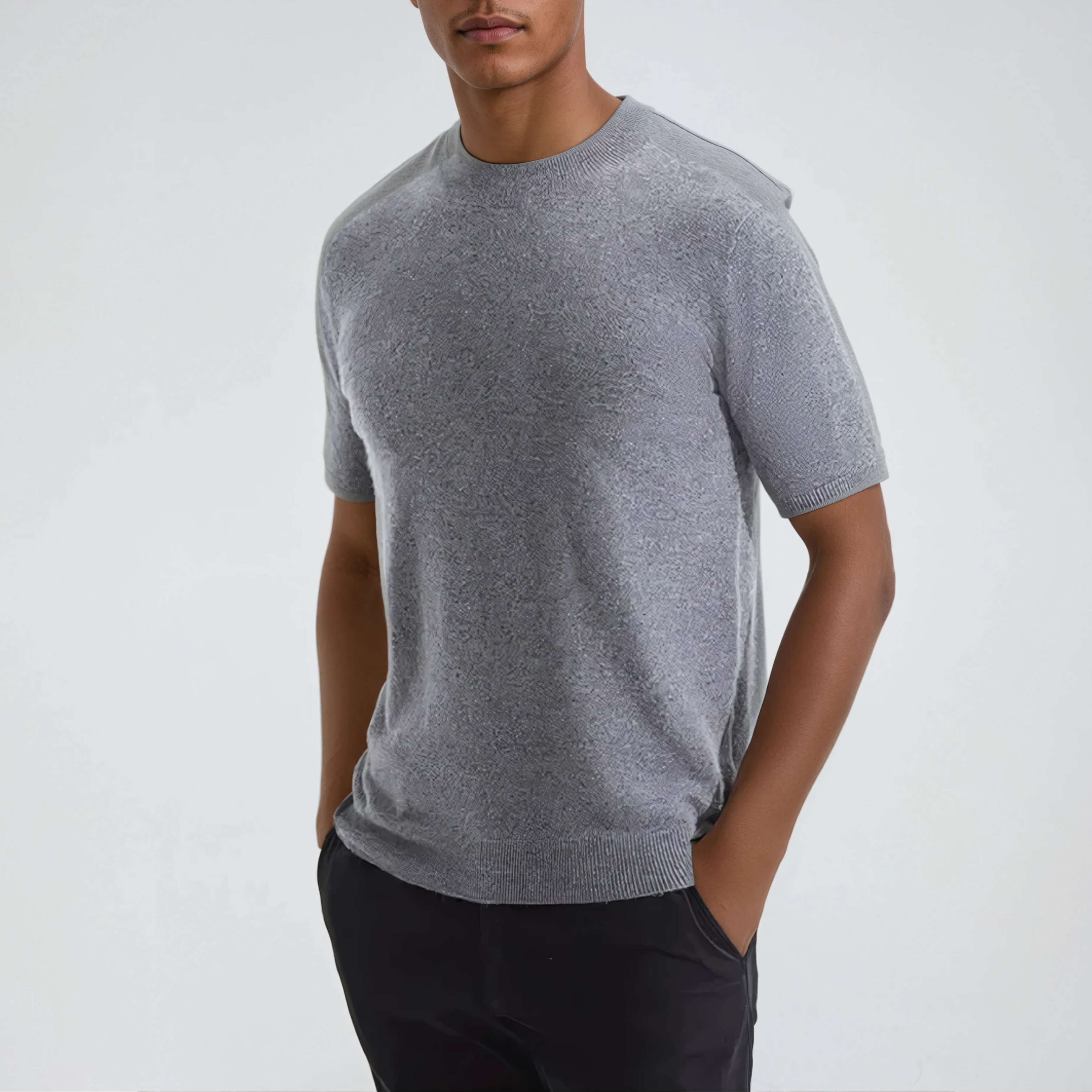 Cashwool T-shirt Gray - Sophie New York