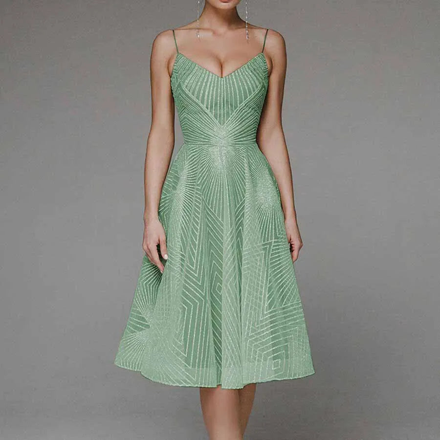 Larra™ | Elegant Dress with Open Back