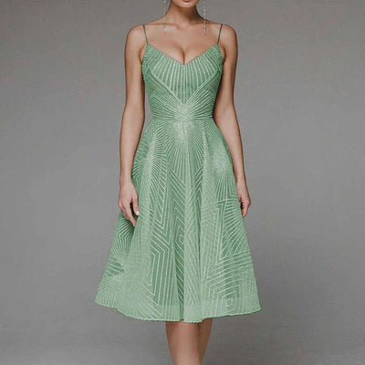 Larra™ | Elegant Dress with Open Back