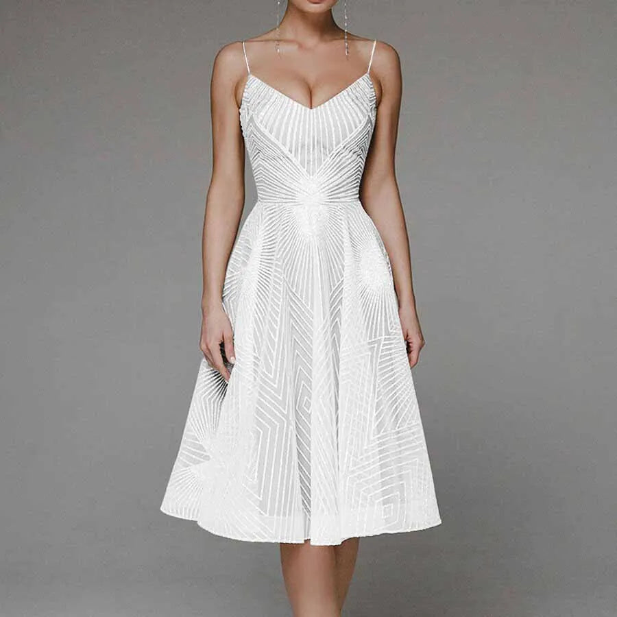 Larra™ | Elegant Dress with Open Back
