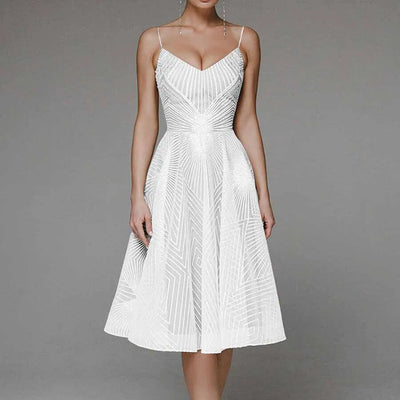 Larra™ | Elegant Dress with Open Back