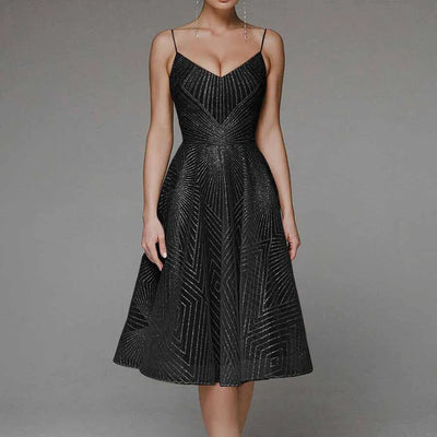 Larra™ | Elegant Dress with Open Back