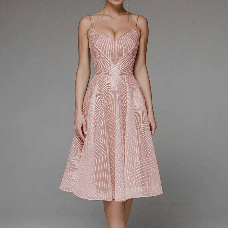 Larra™ | Elegant Dress with Open Back