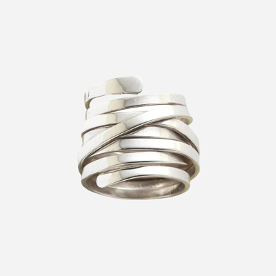 Hazel | Vintage Layered Silver Ring