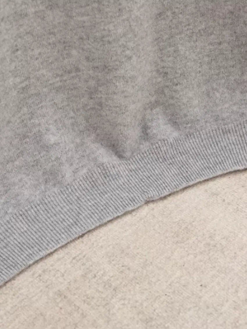 Gray Cashwool T-shirt - Sophie New York