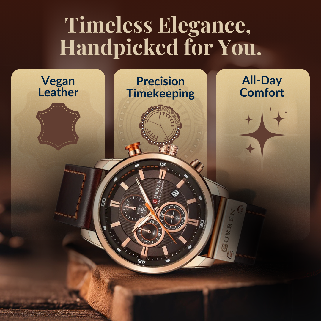 van Baerle® - Elegant Quartz Watch with Leather Band
