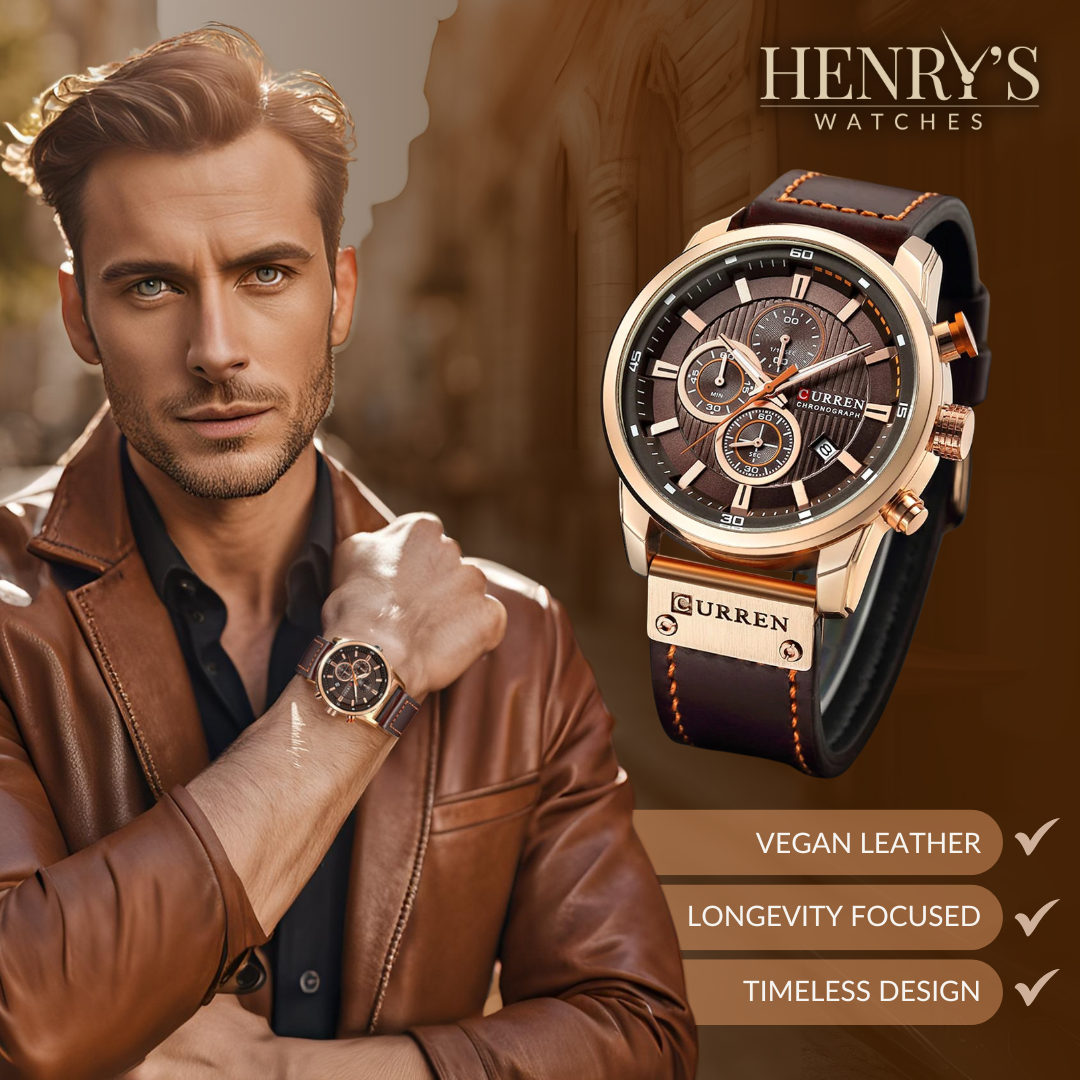 van Baerle® - Elegant Quartz Watch with Leather Band