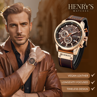 van Baerle® - Elegant Quartz Watch with Leather Band