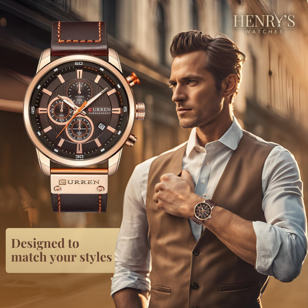van Baerle® - Elegant Quartz Watch with Leather Band