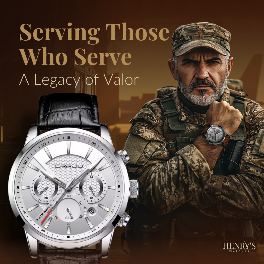 Fashionable Military Leather Watch