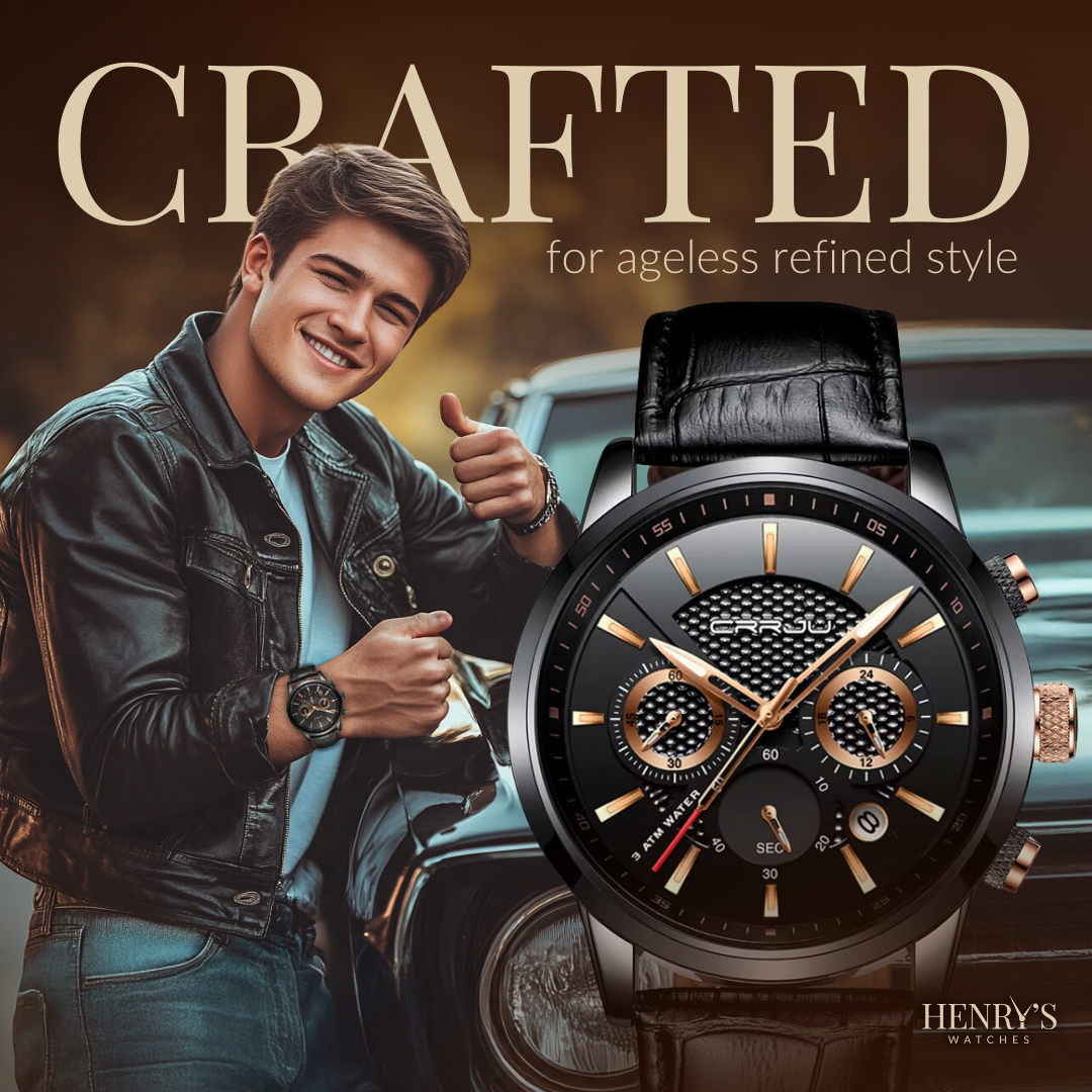 Fashionable Military Leather Watch