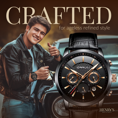 Fashionable Military Leather Watch