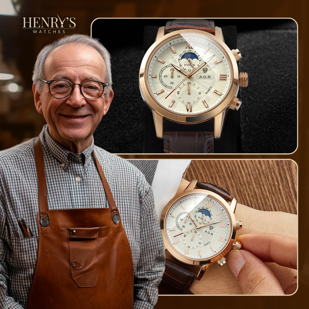 Luxury Leather Quartz Watch