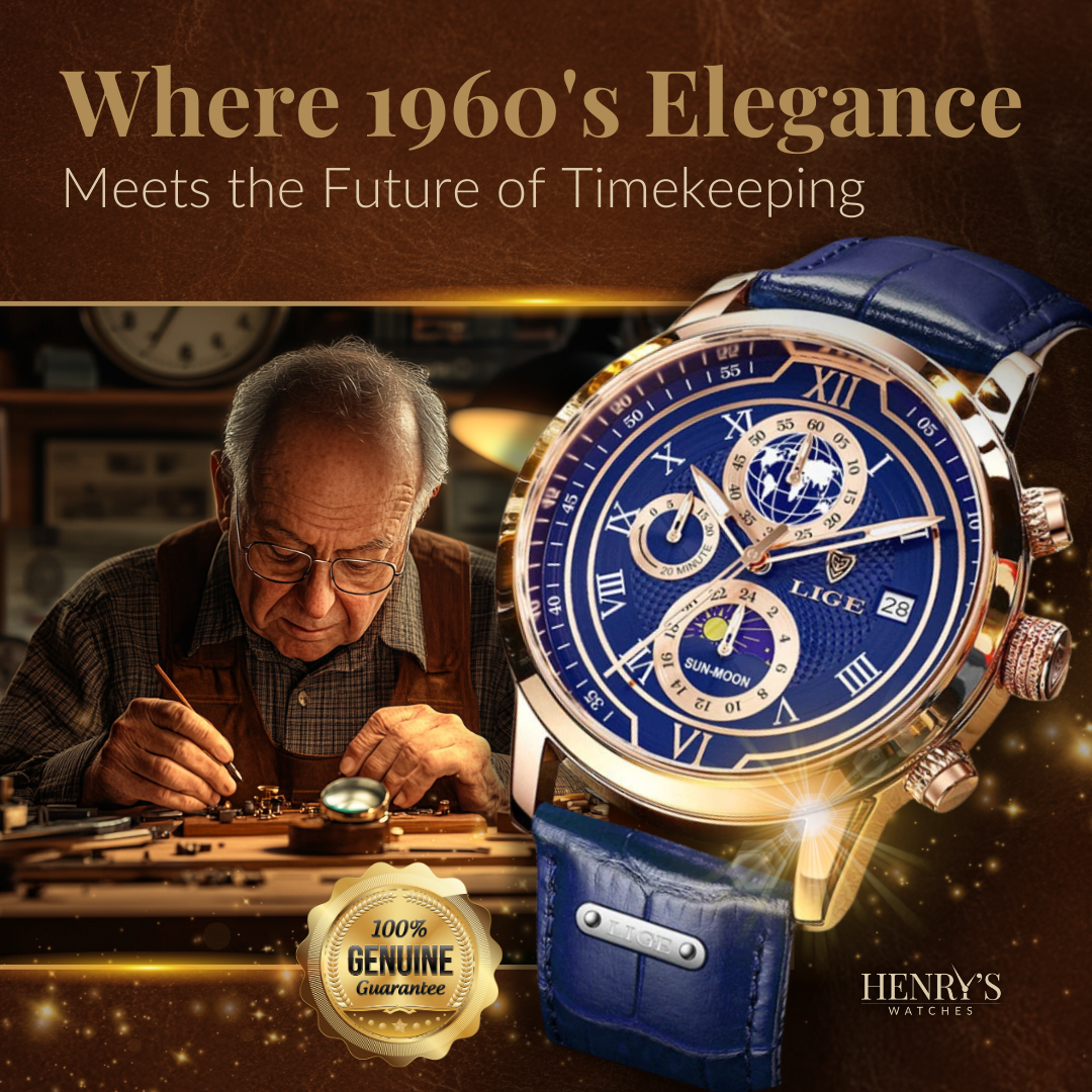 Premium Leather Band Chronograph Watch