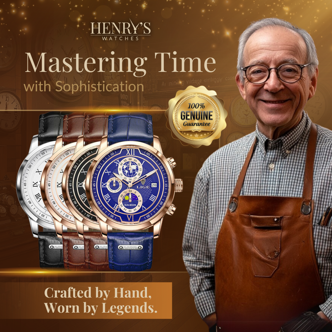 Premium Leather Band Chronograph Watch