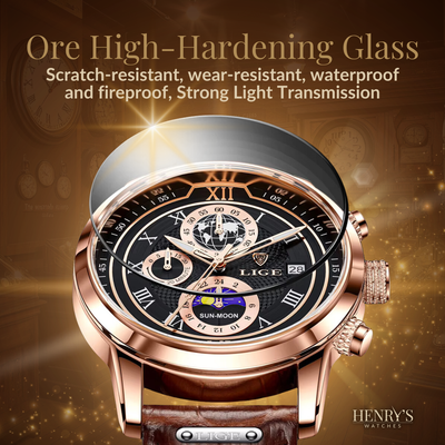 Premium Leather Band Chronograph Watch