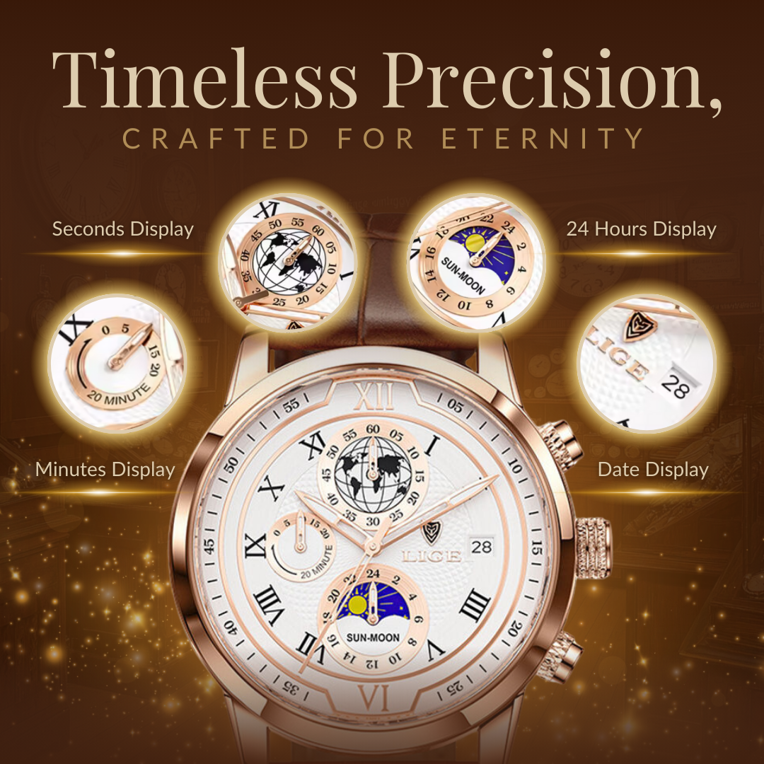 Premium Leather Band Chronograph Watch