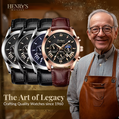 Sleek Leather Band Luxury Watch