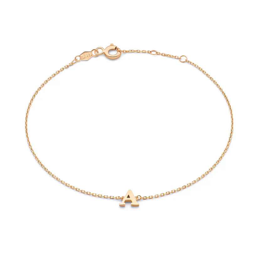 Vita Signa Initial Bracelet | 14k Gold