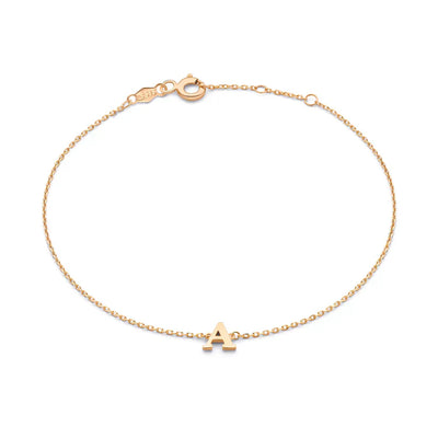 Vita Signa Initial Bracelet | 14k Gold