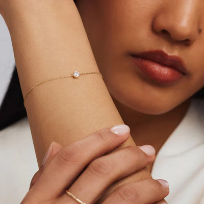 Cléa Moissanite-Stone Bracelet | 14k Gold