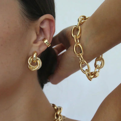 Statement intertwined earrings | 14k Gold