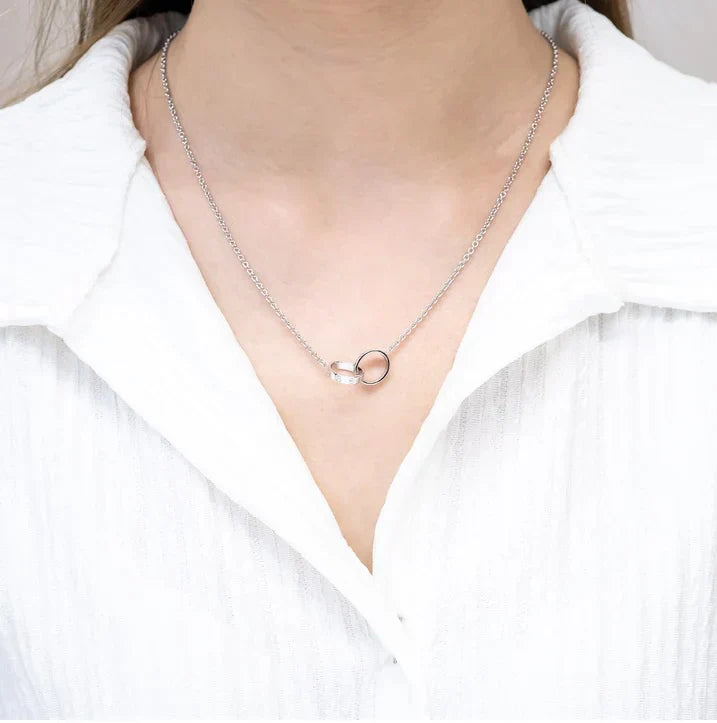 LOVE PENDANT DOUBLE RING | SILVER