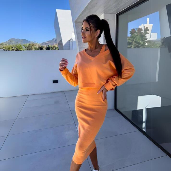Andrine - Casual Sweatshirt and Dress Set