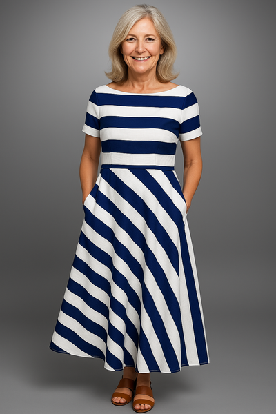 Jenny | Stylish Striped Maxi Dress