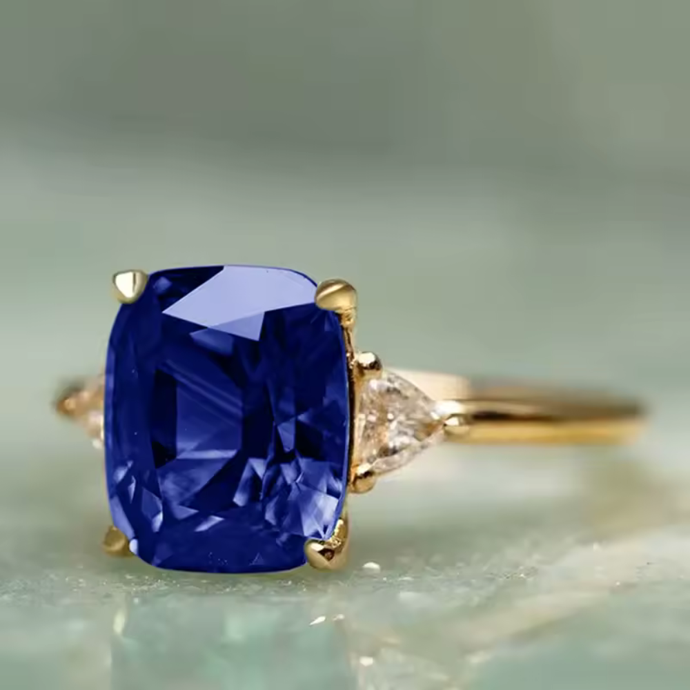 Josephine | Gold Ring with Green Zircon