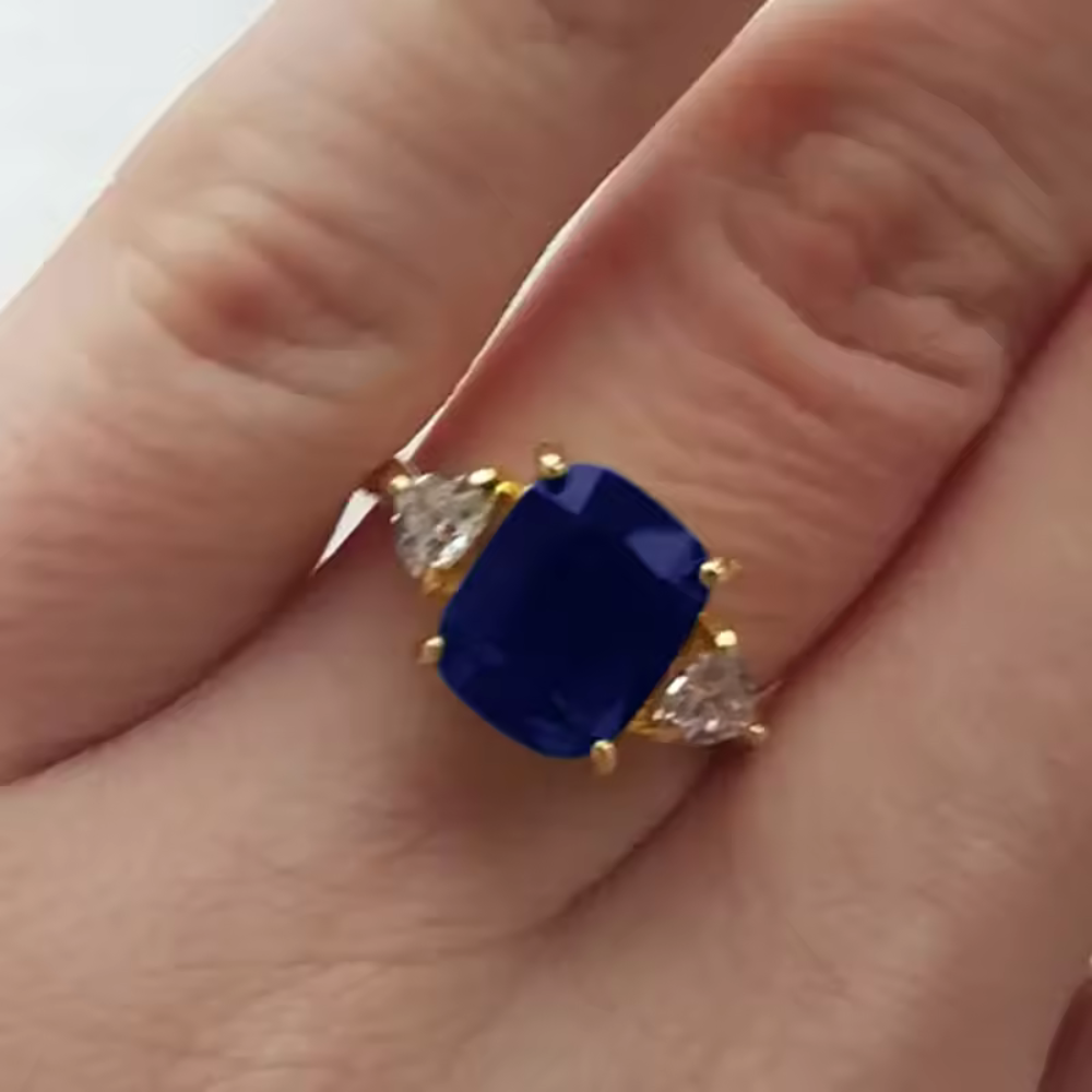 Josephine | Gold Ring with Green Zircon