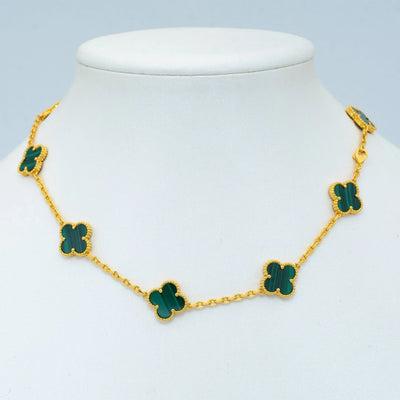CLOVER NECKLACE 10 DESIGNS | GREEN