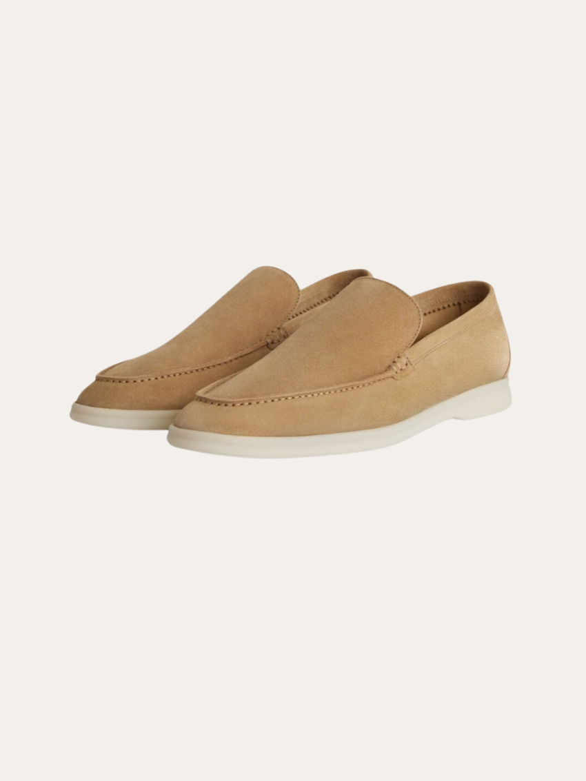 Refined Suede Loafers – Khaki Artisan - Sophie New York