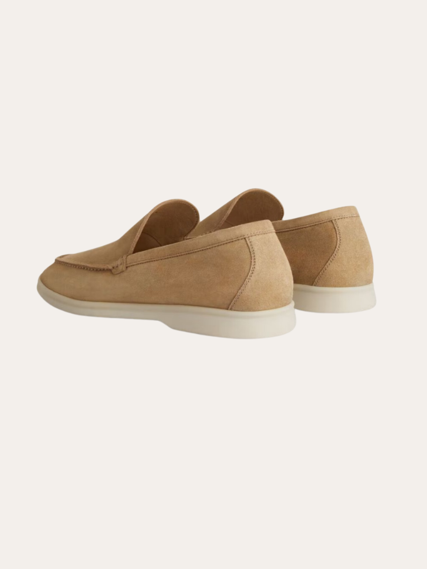 Refined Suede Loafers – Khaki Artisan - Sophie New York