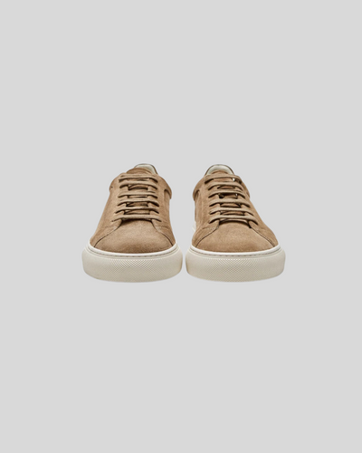 Leather Oxford Sneakers - Khaki - Sophie New York
