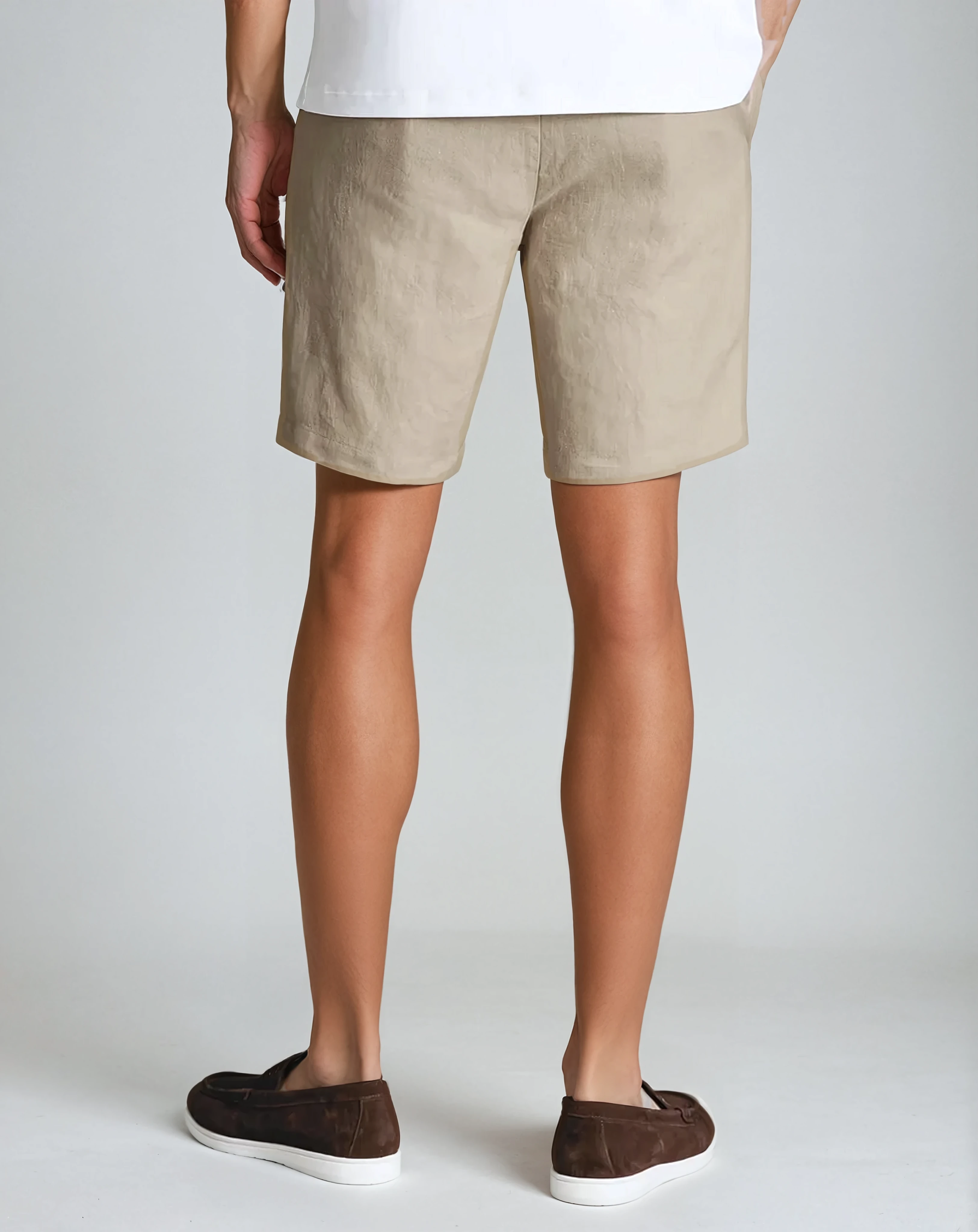 Beachside Linen Shorts - Khaki - Sophie New York