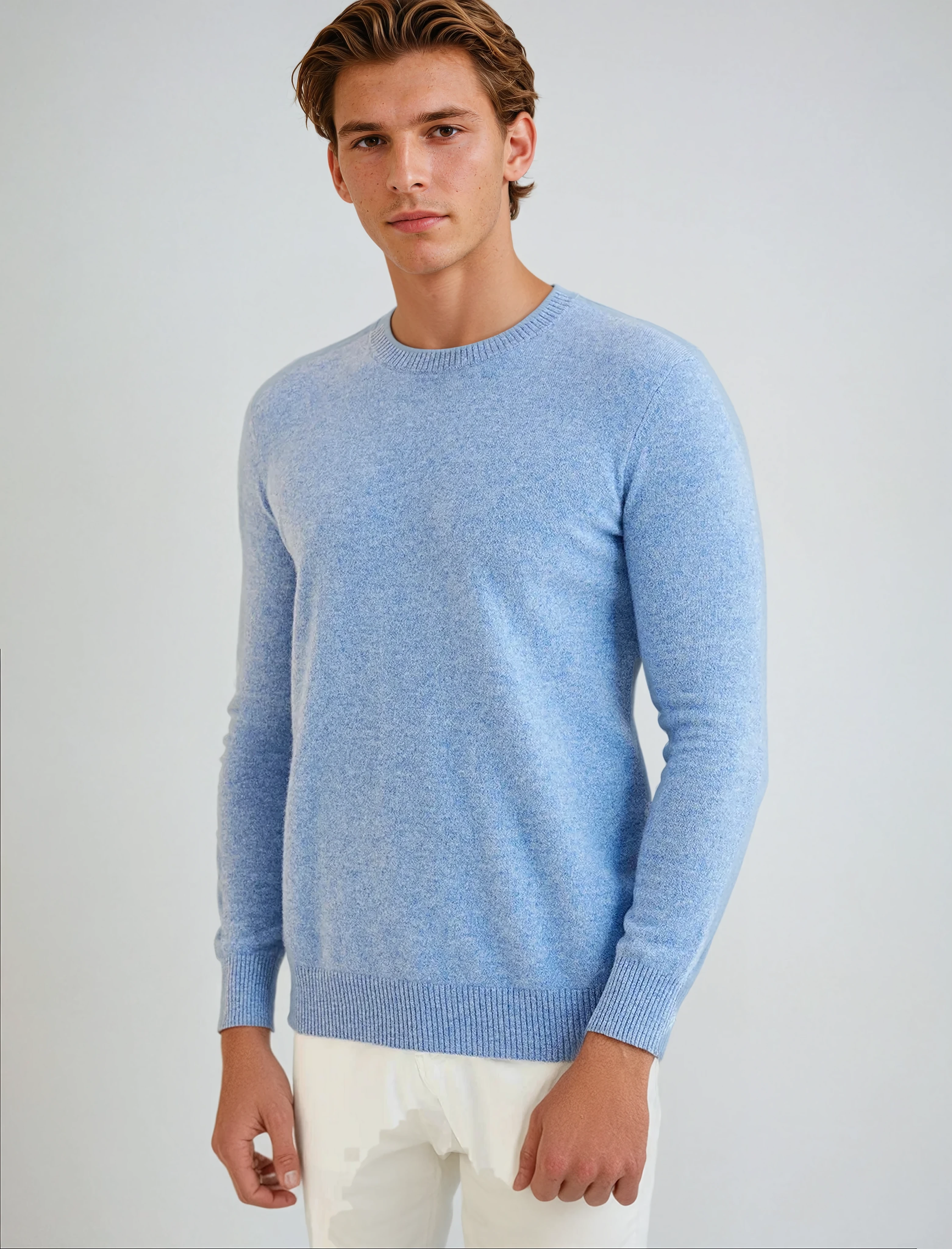 Signature Cashmere Sweater - Light Blue - Sophie New York