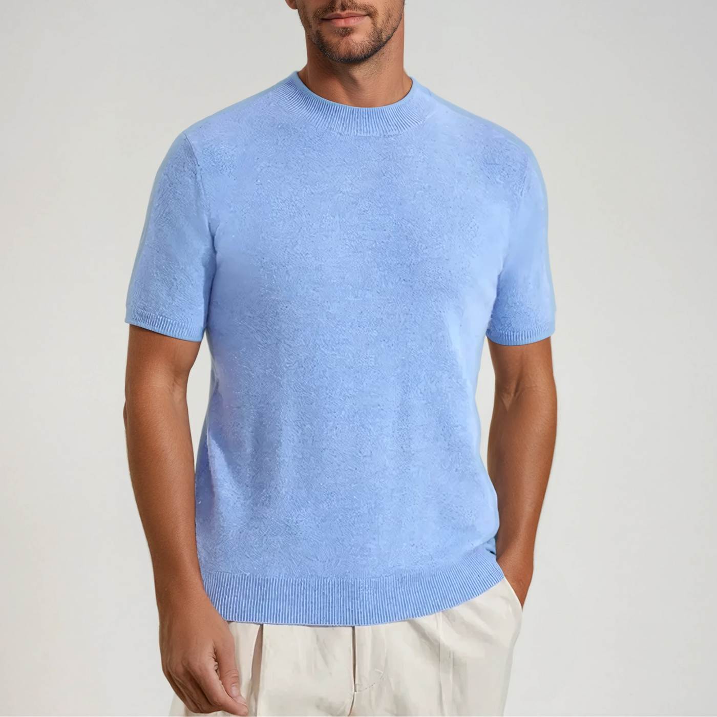 Cashwool T-shirt Light Blue - Sophie New York