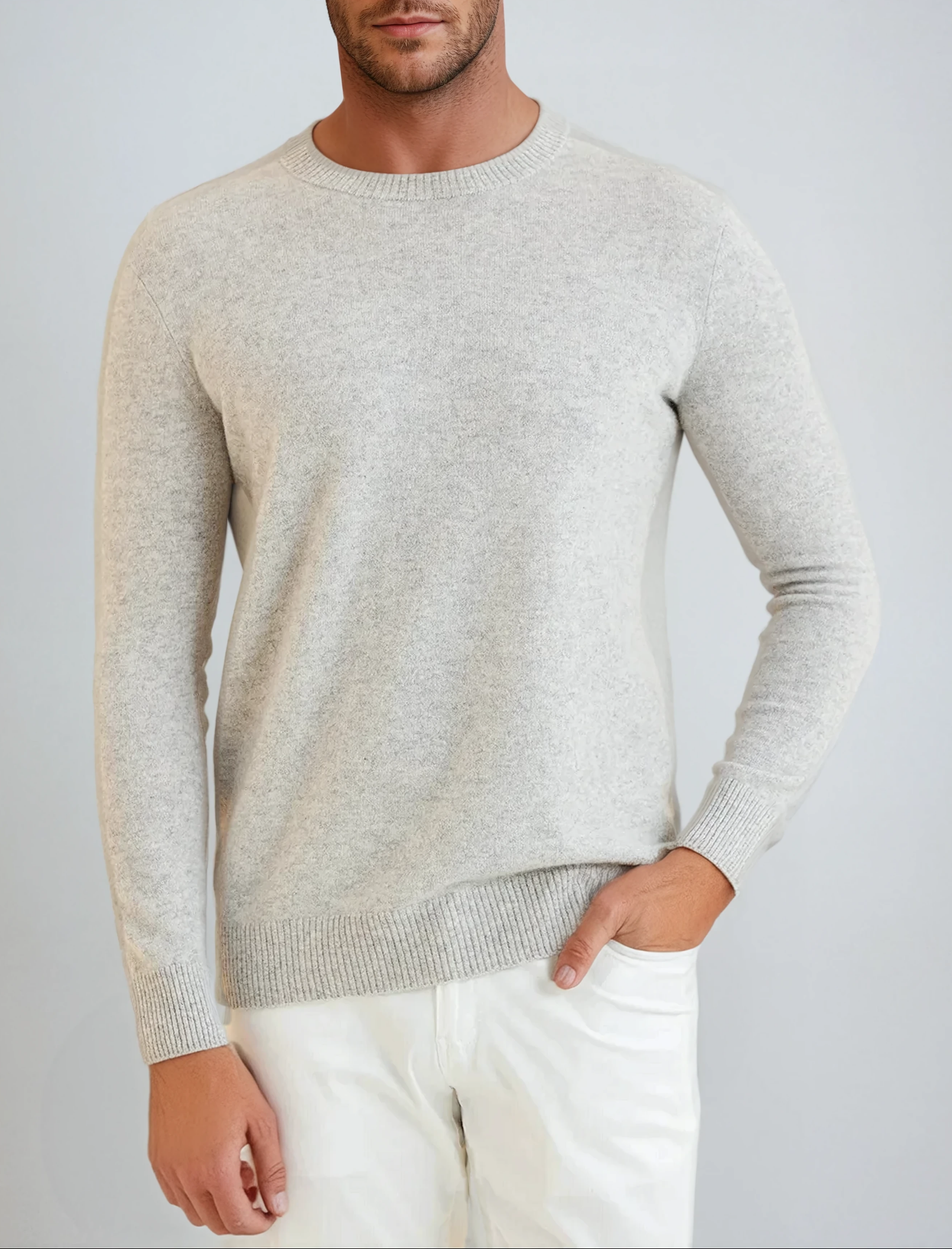 Signature Cashmere Sweater - Gray - Sophie New York
