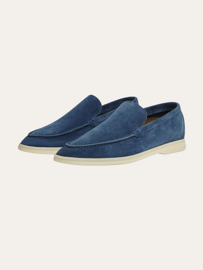 Forfinede Suede Loafers – Intense Blue - Sophie New York