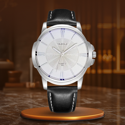 van Baerle® - Luxurious Blue Glass Leather Watch