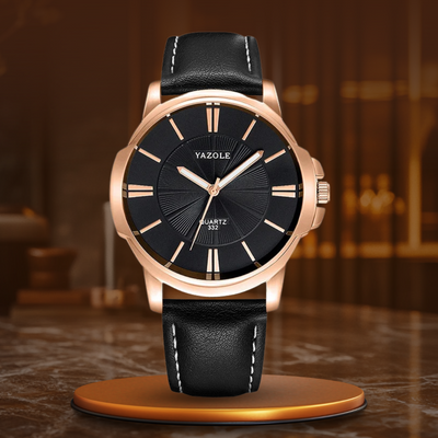 van Baerle® - Luxurious Blue Glass Leather Watch