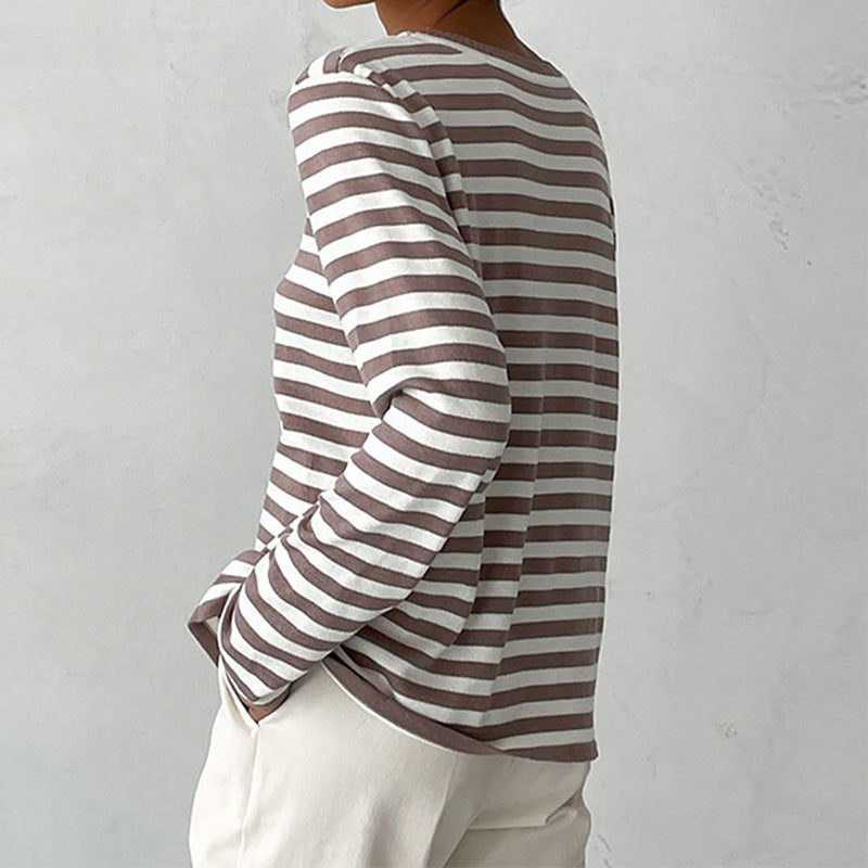 Dagmar™ | Elegant Striped Women's T-Shirt