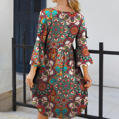 Marissa | Long Sleeve Floral Printed Casual Dress