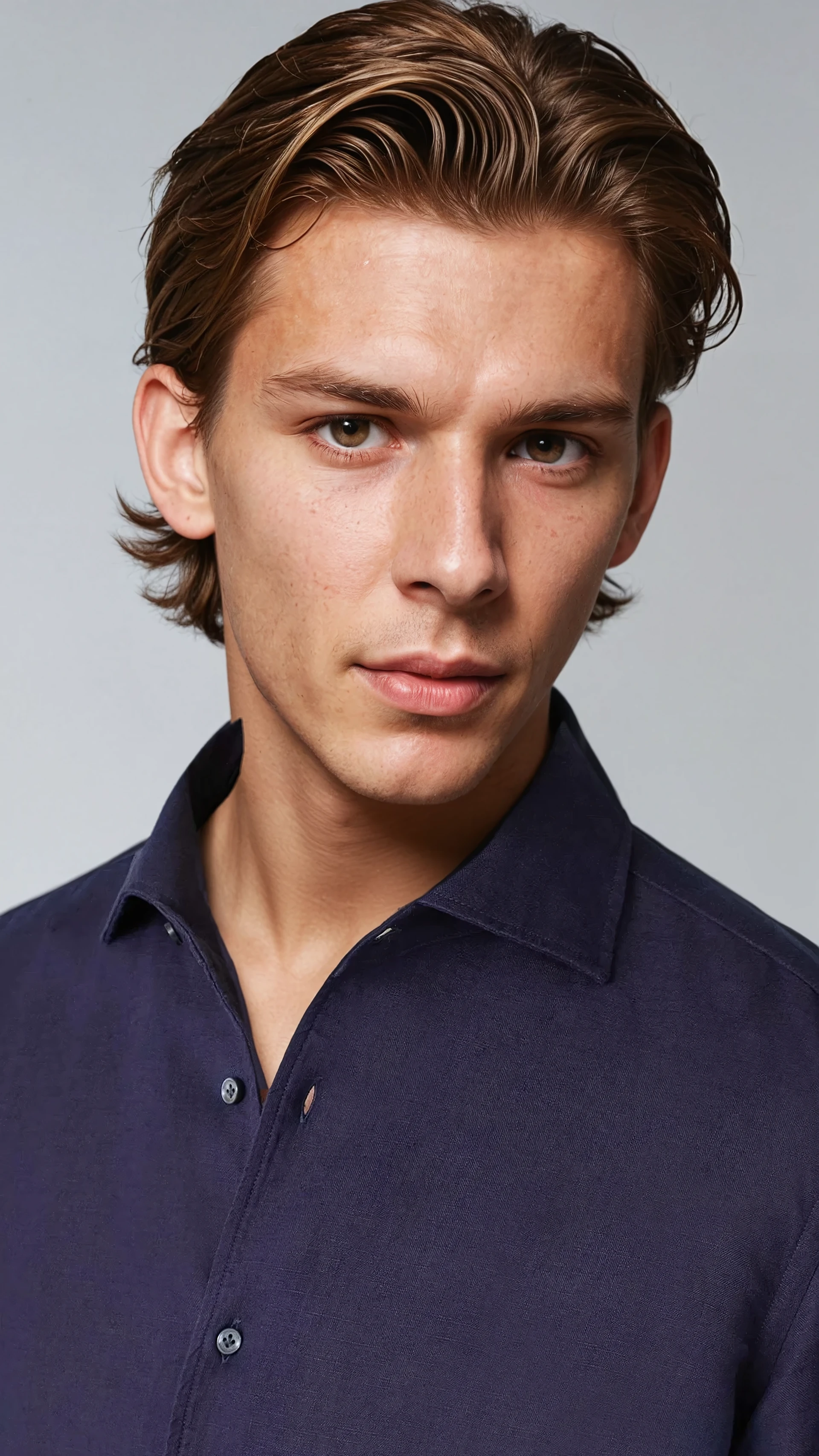 Linen Shirt Navy Blue - Sophie New York