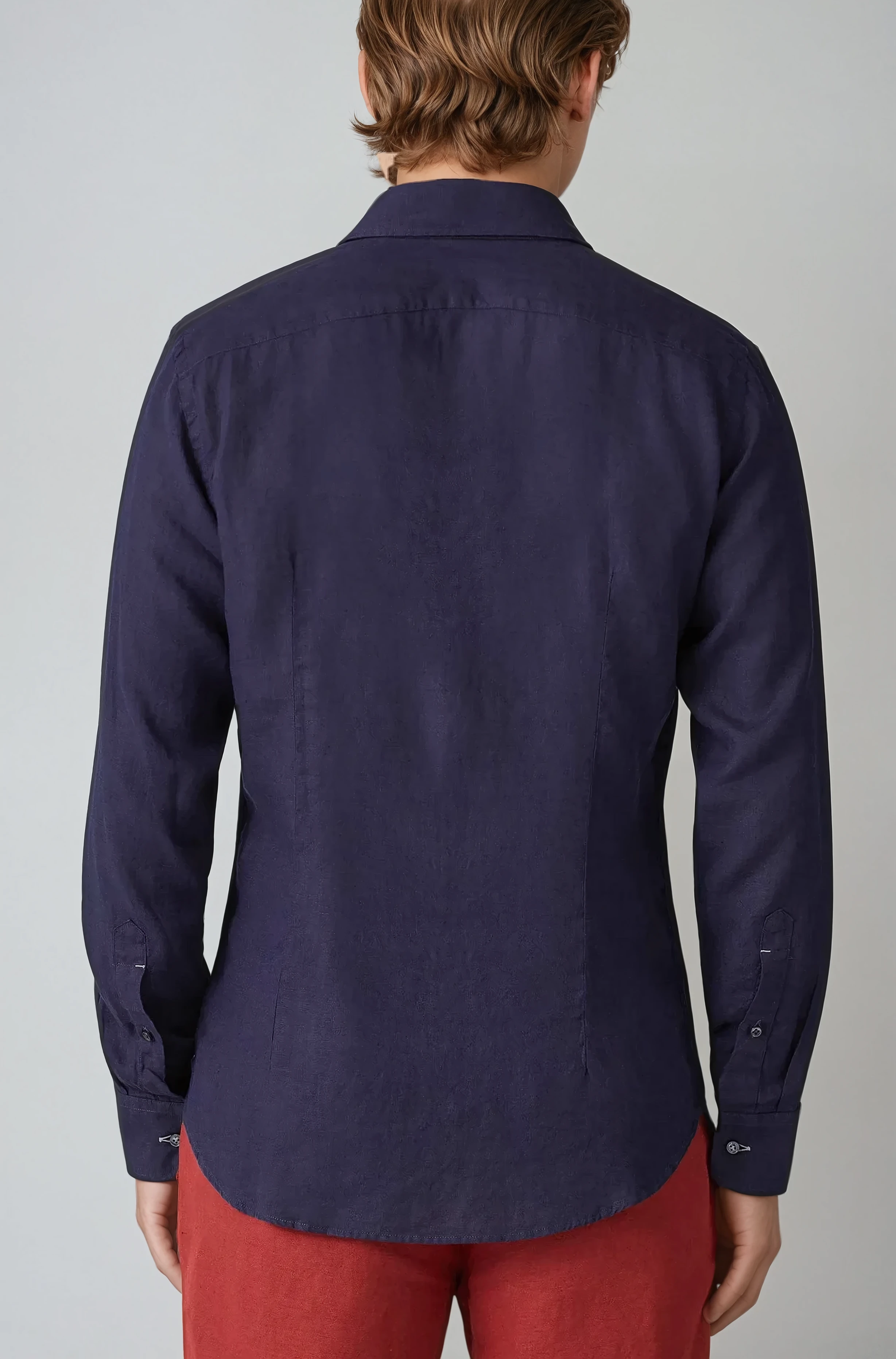 Linen Shirt Navy Blue - Sophie New York