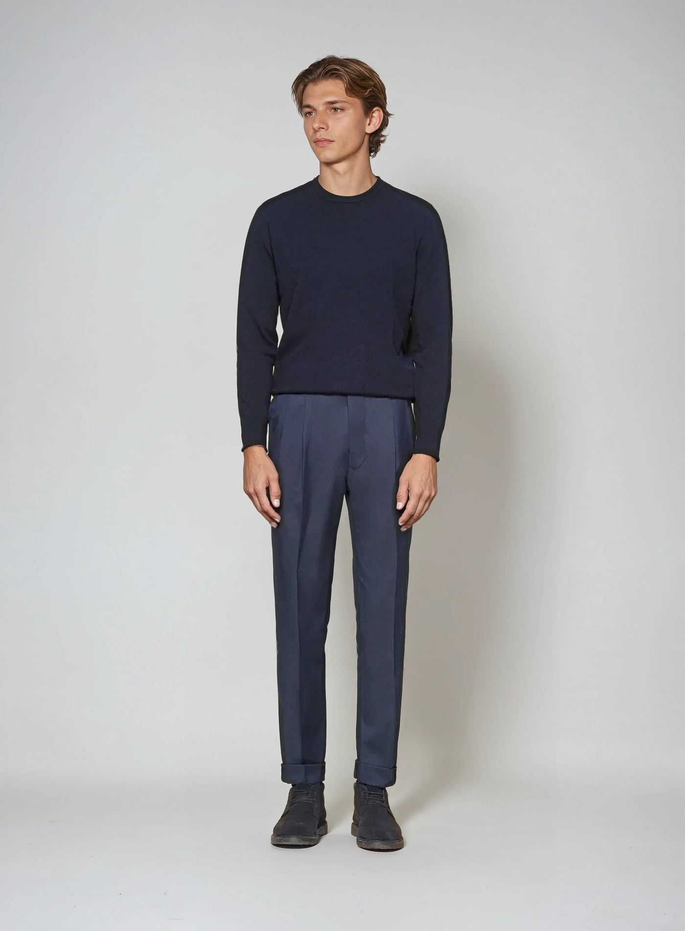 Premium Cashwool Sweater - Navy Blue - Sophie New York